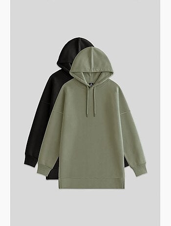 Felpa oversize con cappuccio e tasca tommy
