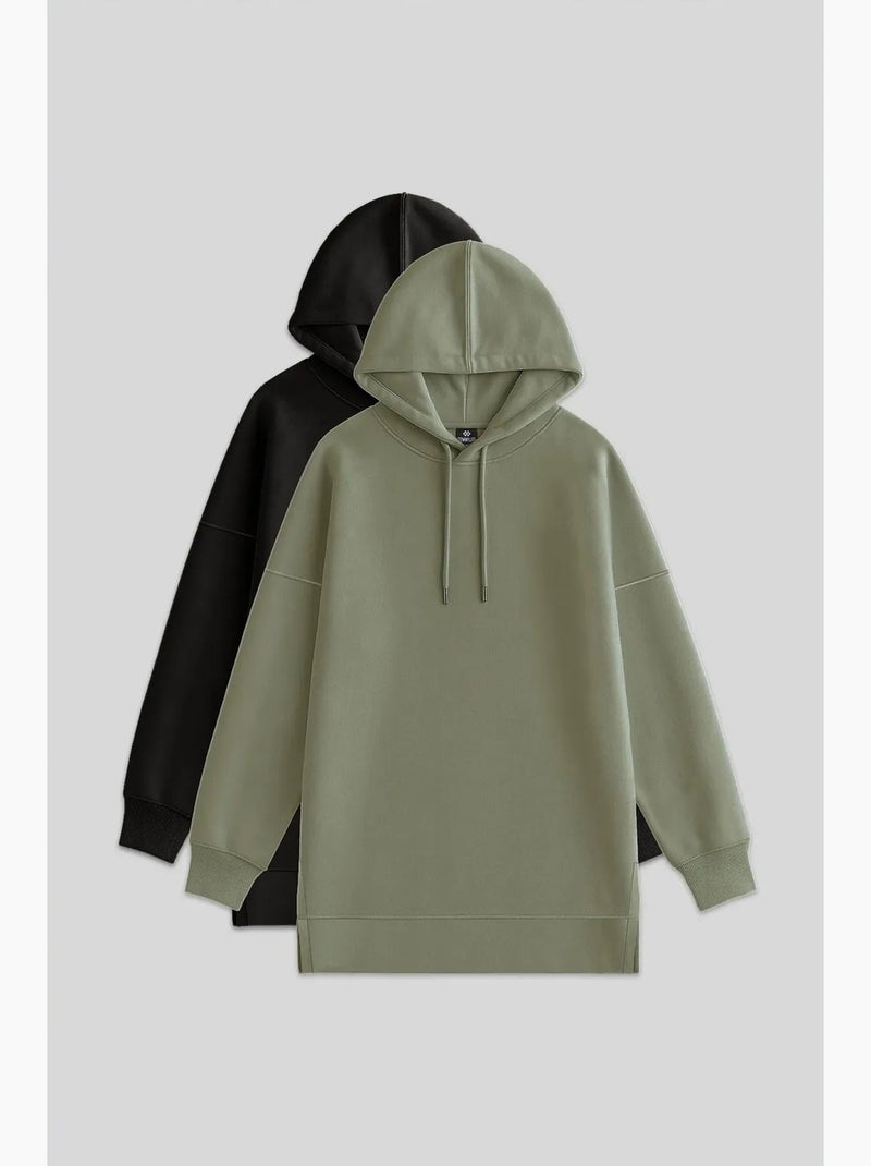 Felpa oversize con cappuccio e tasca tommy Multicolore - Kiabi