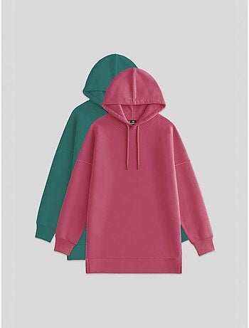 Felpa oversize con cappuccio e tasca tommy