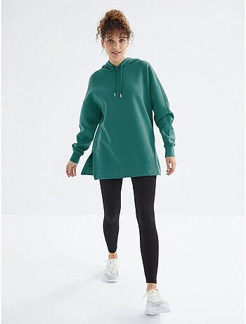 Felpa oversize con cappuccio e tasca tommy