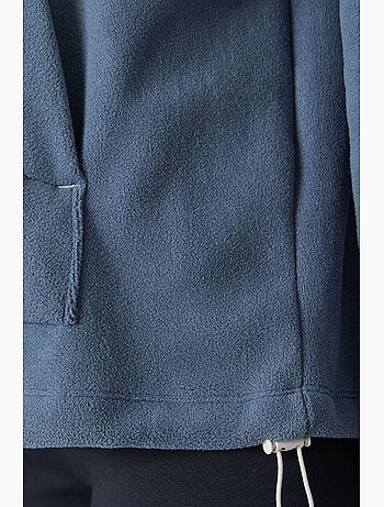 Felpa oversize con cappuccio in pile tommy