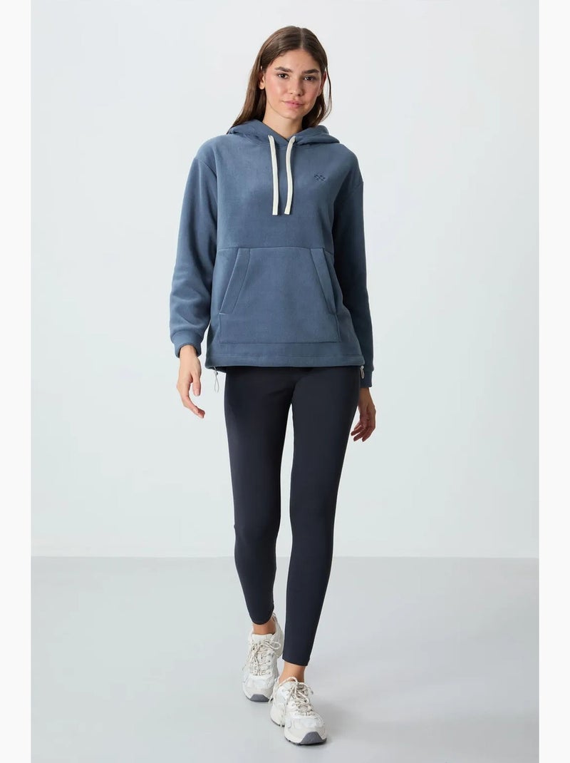 Felpa oversize con cappuccio in pile tommy Blu - Kiabi