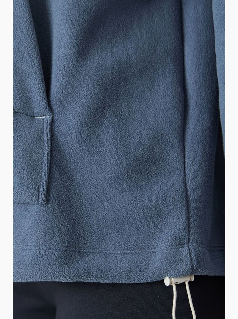 Felpa oversize con cappuccio in pile tommy Blu - Kiabi