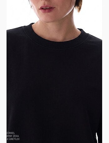 Felpa oversize con girocollo in modal penti