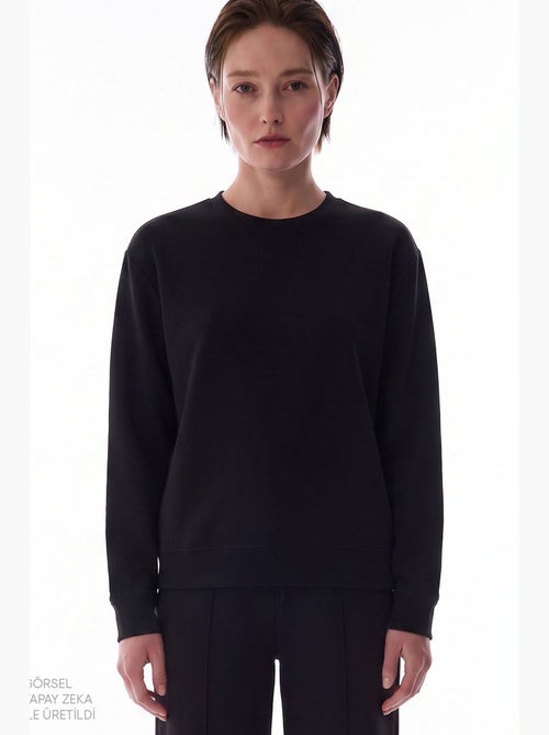 Felpa oversize con girocollo in modal penti - Kiabi