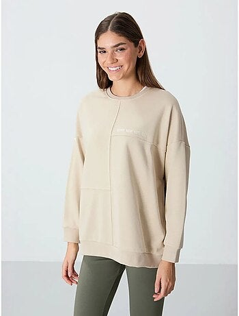 Felpa oversize con girocollo tommy