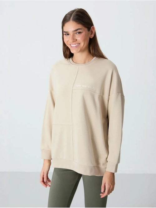 Felpa oversize con girocollo tommy - Kiabi Felpa oversize con girocollo tommy - Kiabi