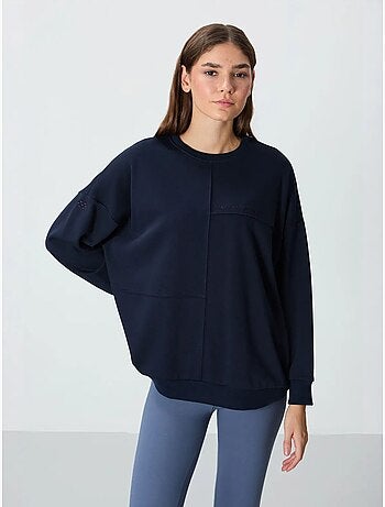 Felpa oversize con girocollo tommy