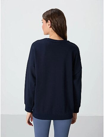 Felpa oversize con girocollo tommy