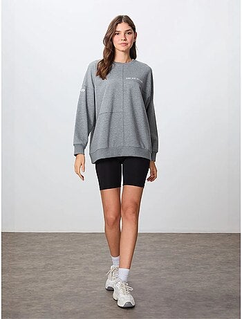 Felpa oversize con girocollo tommy