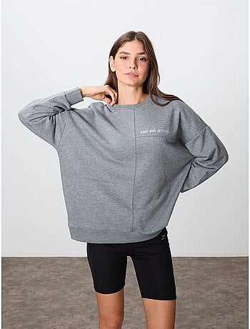 Felpa oversize con girocollo tommy