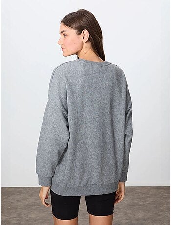 Felpa oversize con girocollo tommy