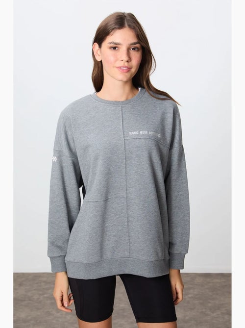 Felpa oversize con girocollo tommy - Kiabi Felpa oversize con girocollo tommy - Kiabi