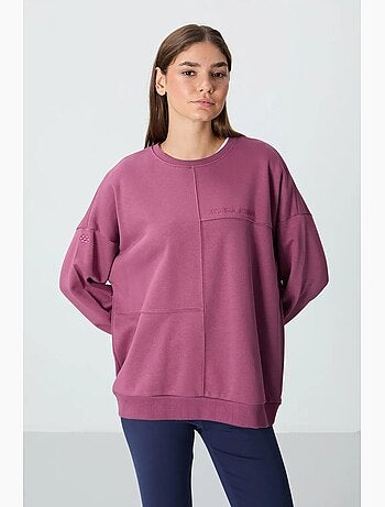 Felpa oversize con girocollo tommy