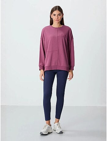 Felpa oversize con girocollo tommy