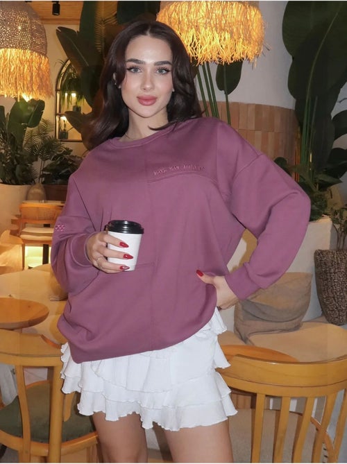 Felpa oversize con girocollo tommy - Kiabi Felpa oversize con girocollo tommy - Kiabi