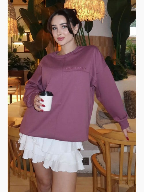 Felpa oversize con girocollo tommy - Kiabi Felpa oversize con girocollo tommy - Kiabi