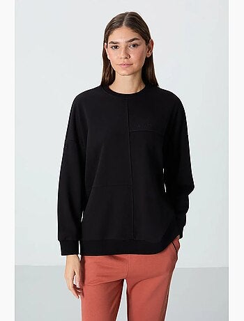 Felpa oversize con girocollo tommy