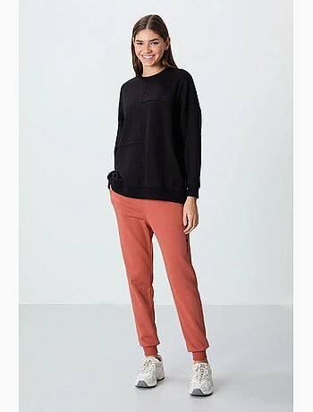 Felpa oversize con girocollo tommy