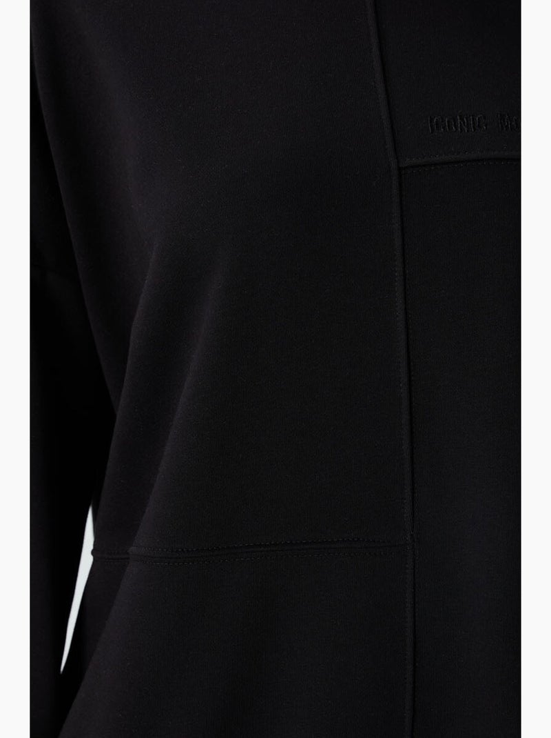 Felpa oversize con girocollo tommy Nero - Kiabi