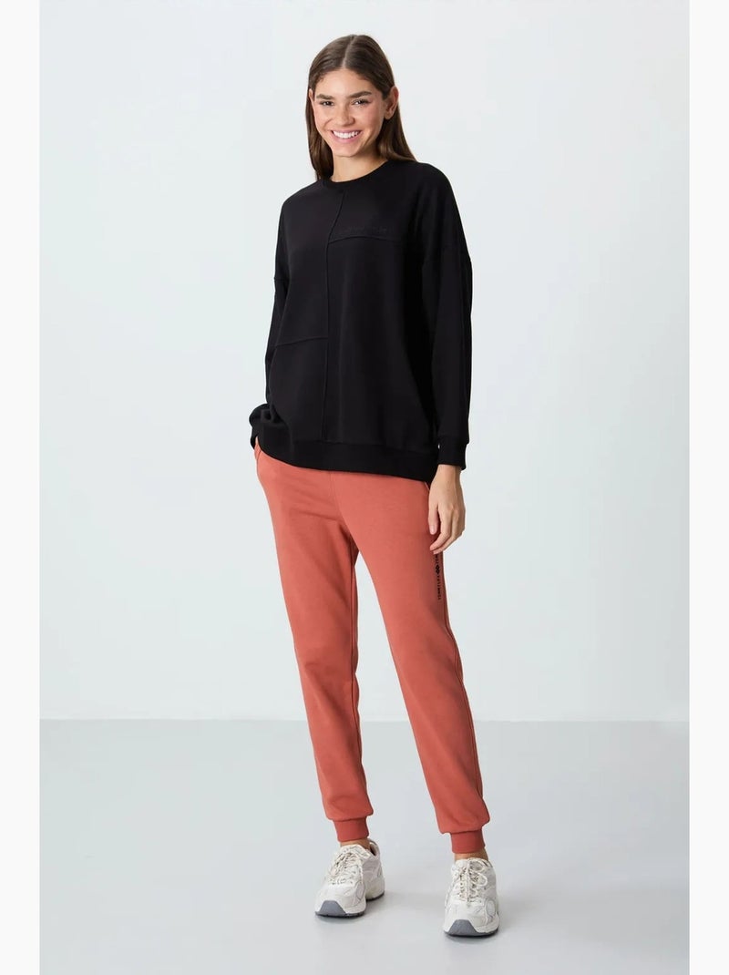 Felpa oversize con girocollo tommy Nero - Kiabi