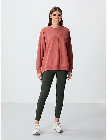 Felpa oversize con girocollo tommy