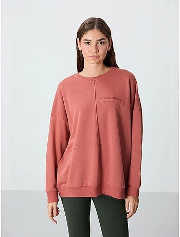 Felpa oversize con girocollo tommy