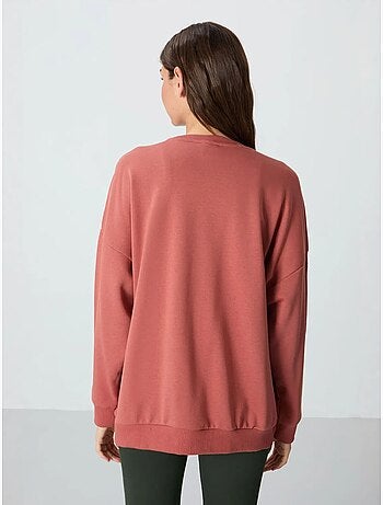 Felpa oversize con girocollo tommy