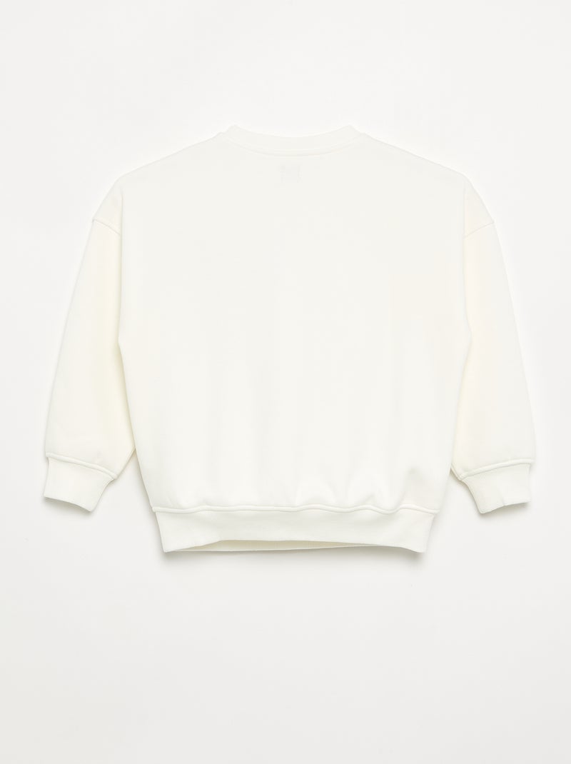 Felpa oversize con patch multipli Bianco - Kiabi