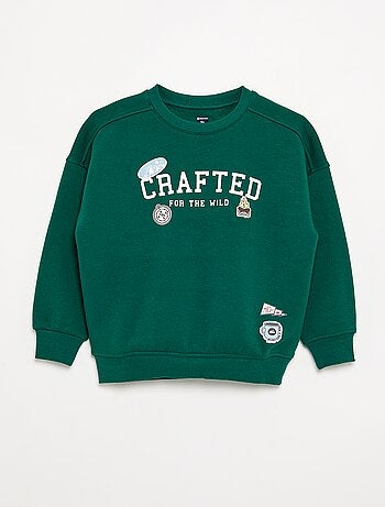 Felpa oversize con patch multipli