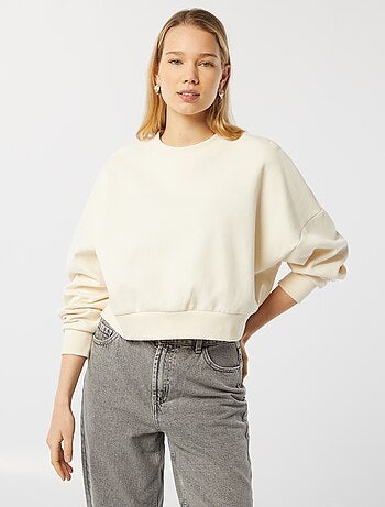 Felpa oversize con scollo tondo