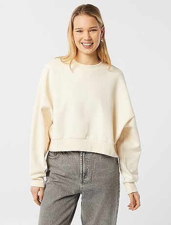 Felpa oversize con scollo tondo