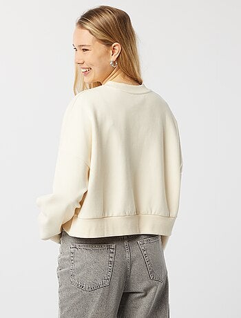 Felpa oversize con scollo tondo