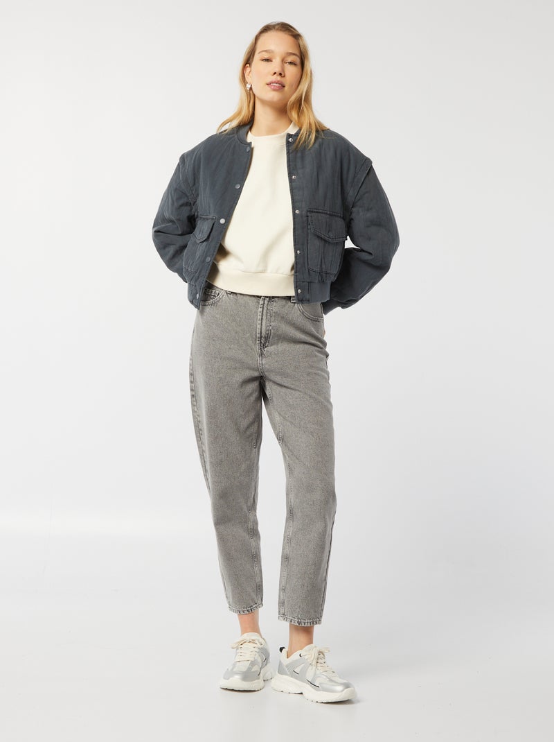 Felpa oversize con scollo tondo BEIGE - Kiabi