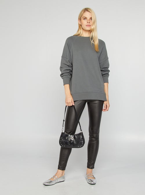 Felpa oversize con scollo tondo - Kiabi