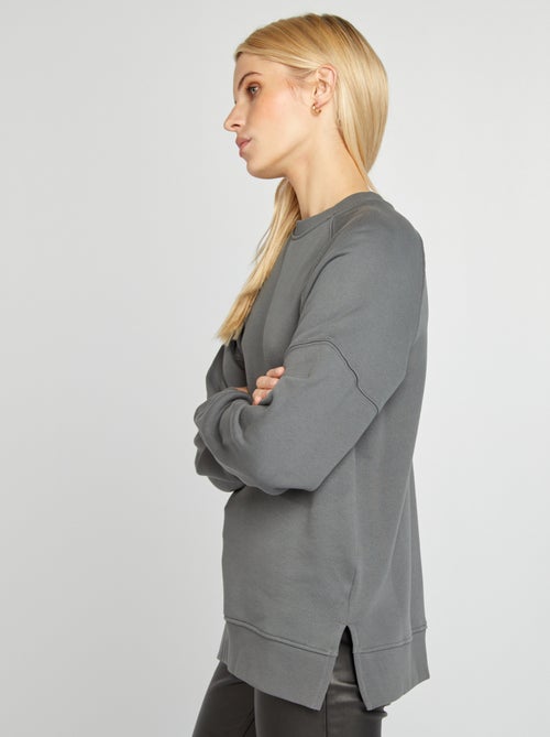 Felpa oversize con scollo tondo - Kiabi