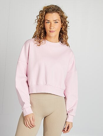 Felpa oversize con scollo tondo