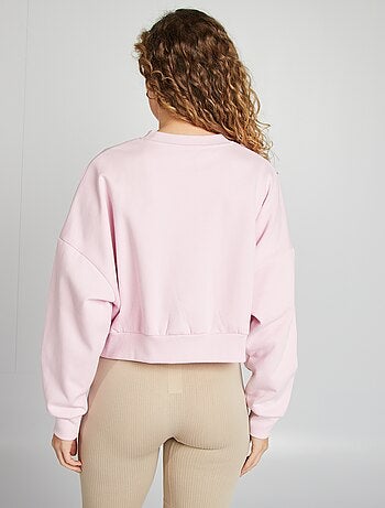 Felpa oversize con scollo tondo