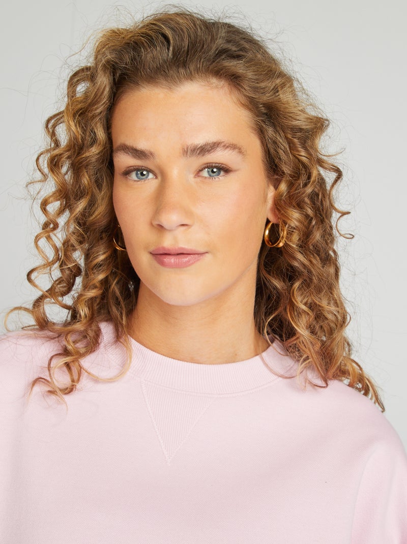 Felpa oversize con scollo tondo ROSA - Kiabi