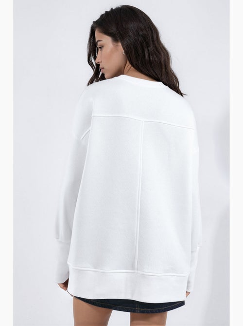 Felpa oversize con spacco frontale e girocollo hiccup - Kiabi Felpa oversize con spacco frontale e girocollo hiccup - Kiabi