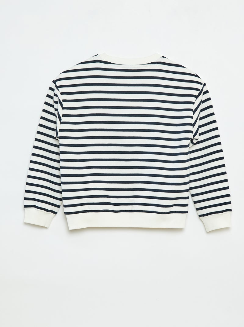 Felpa oversize con stampa Blu - Kiabi