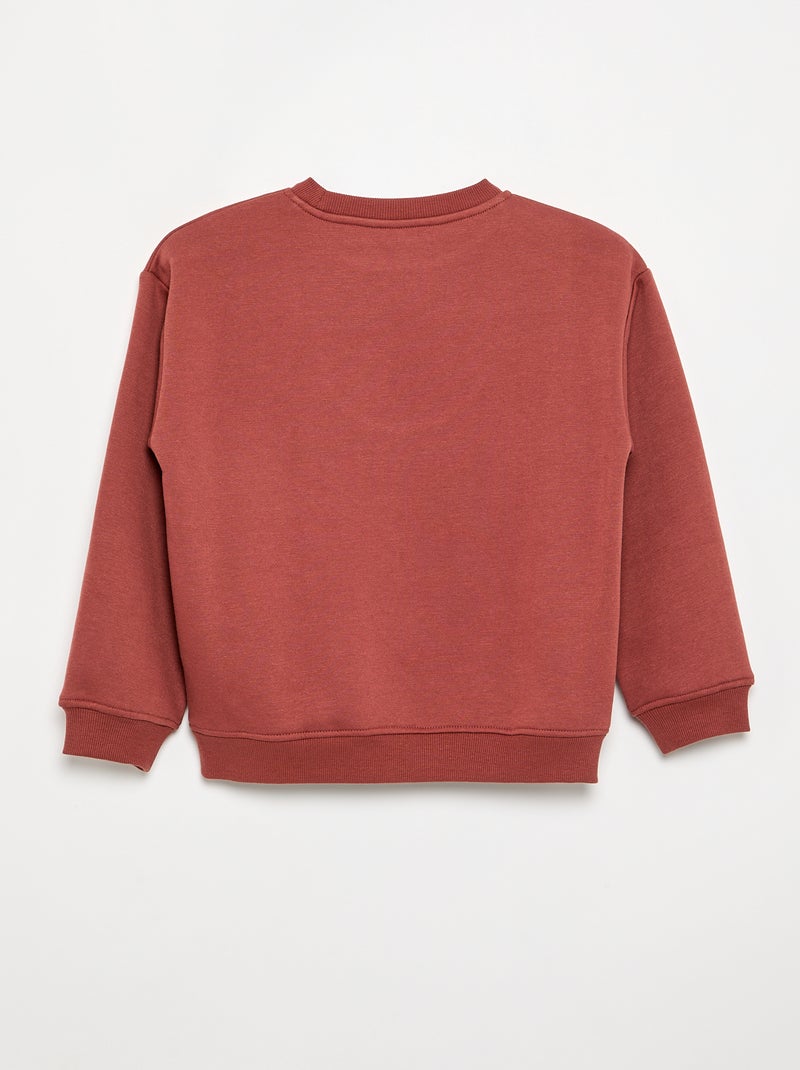 Felpa oversize con stampa Marrone - Kiabi