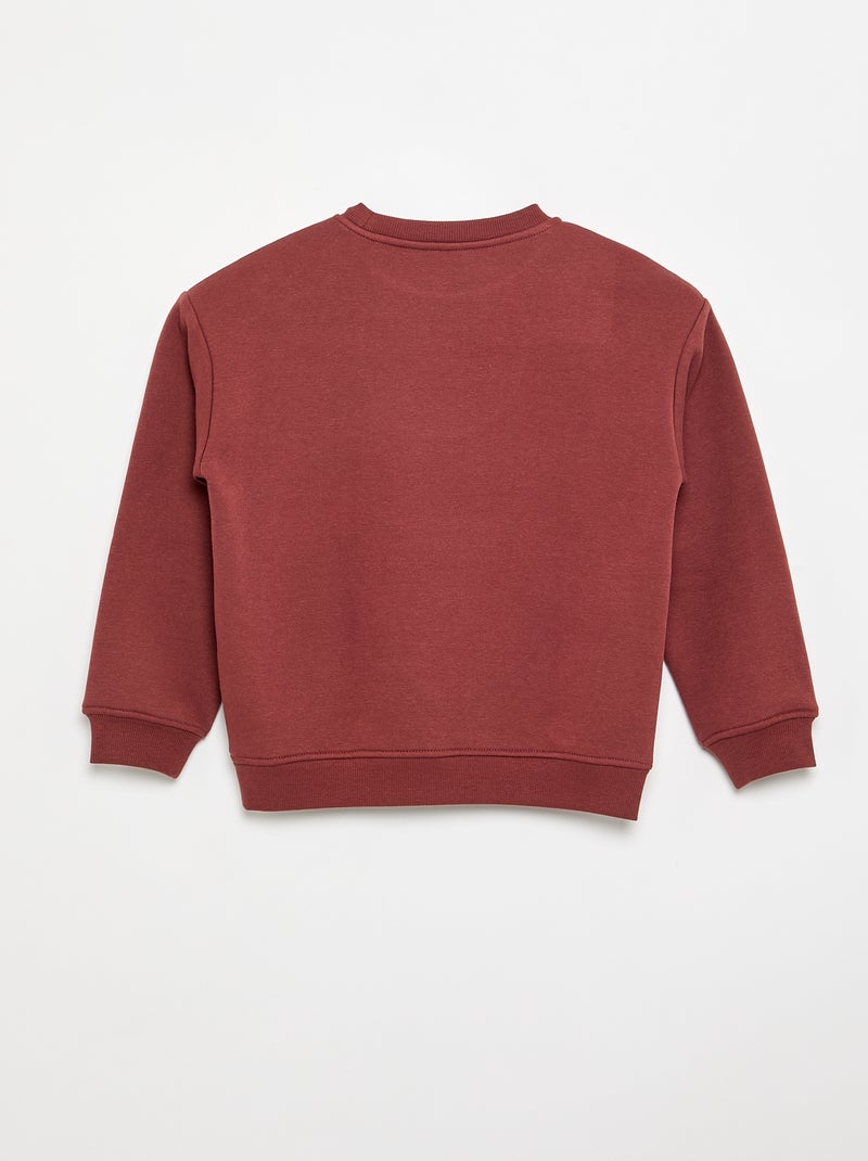 Felpa oversize con stampa Marrone - Kiabi