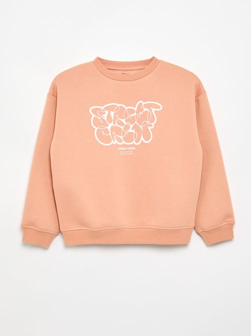 Felpa oversize con stampa - Kiabi