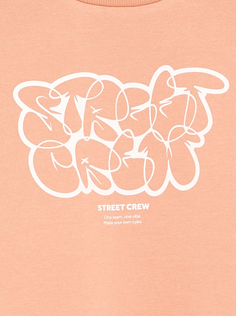 Felpa oversize con stampa Rosa - Kiabi