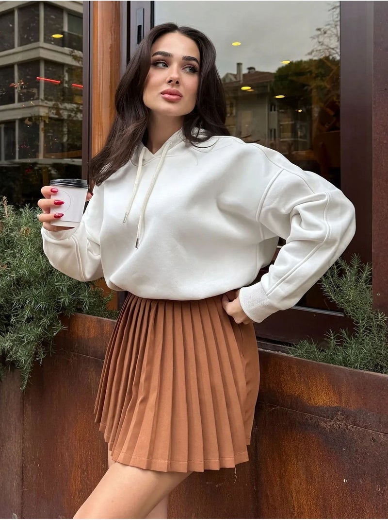 Felpa oversize con tasca tommy Bianco sporco - Kiabi