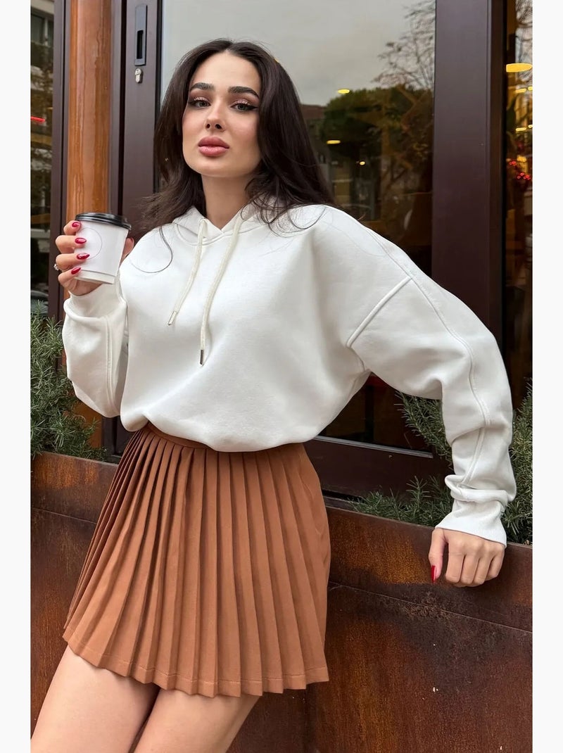 Felpa oversize con tasca tommy Bianco sporco - Kiabi