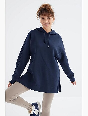 Felpa oversize con tasca tommy