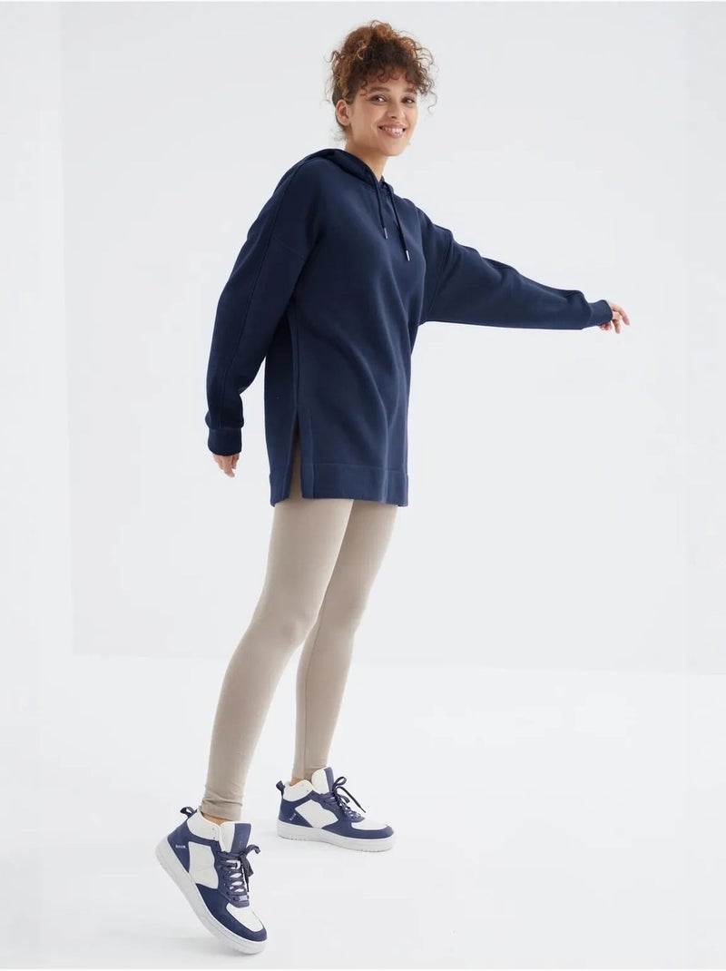 Felpa oversize con tasca tommy Blu marino - Kiabi