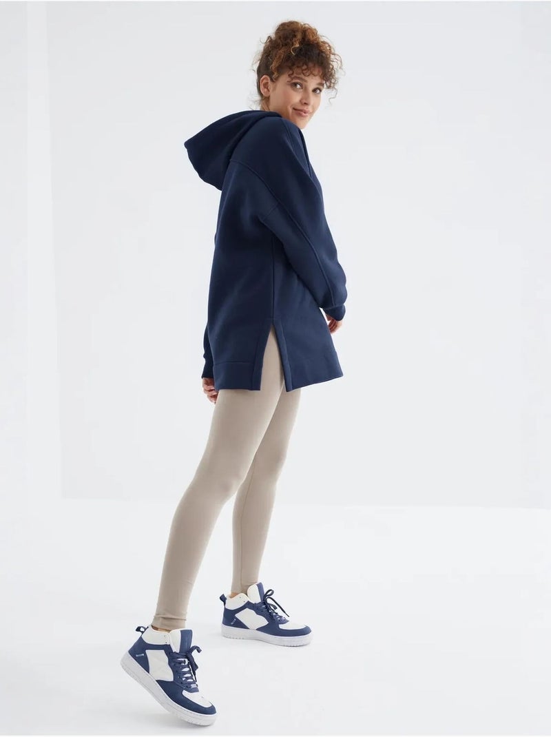 Felpa oversize con tasca tommy Blu marino - Kiabi